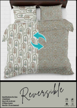 Reversible Bedsheet [Queen Size]